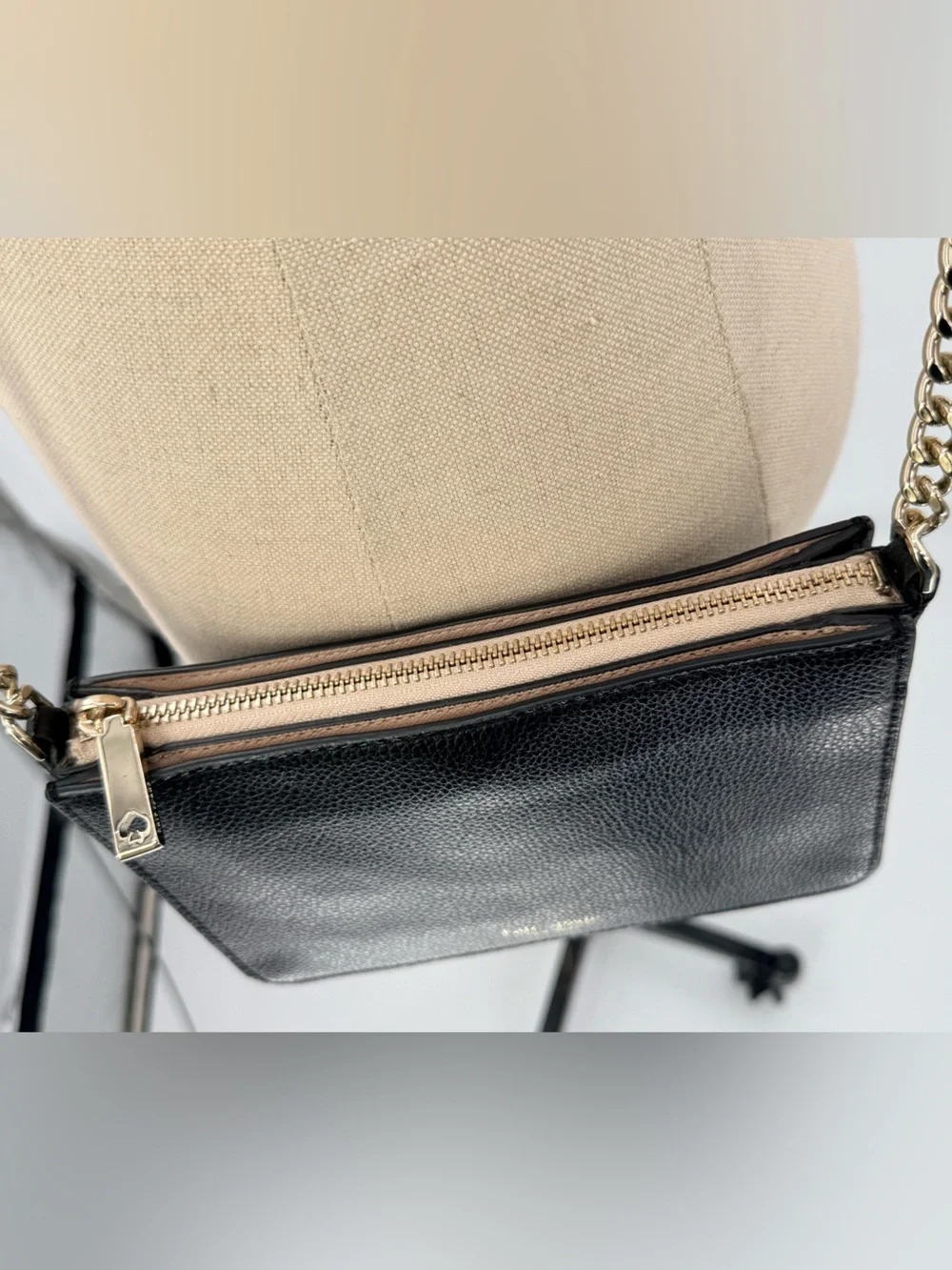 Kate Spade New York Black Pebbled Leather Shoulder Bag & Wallet Set Classic
